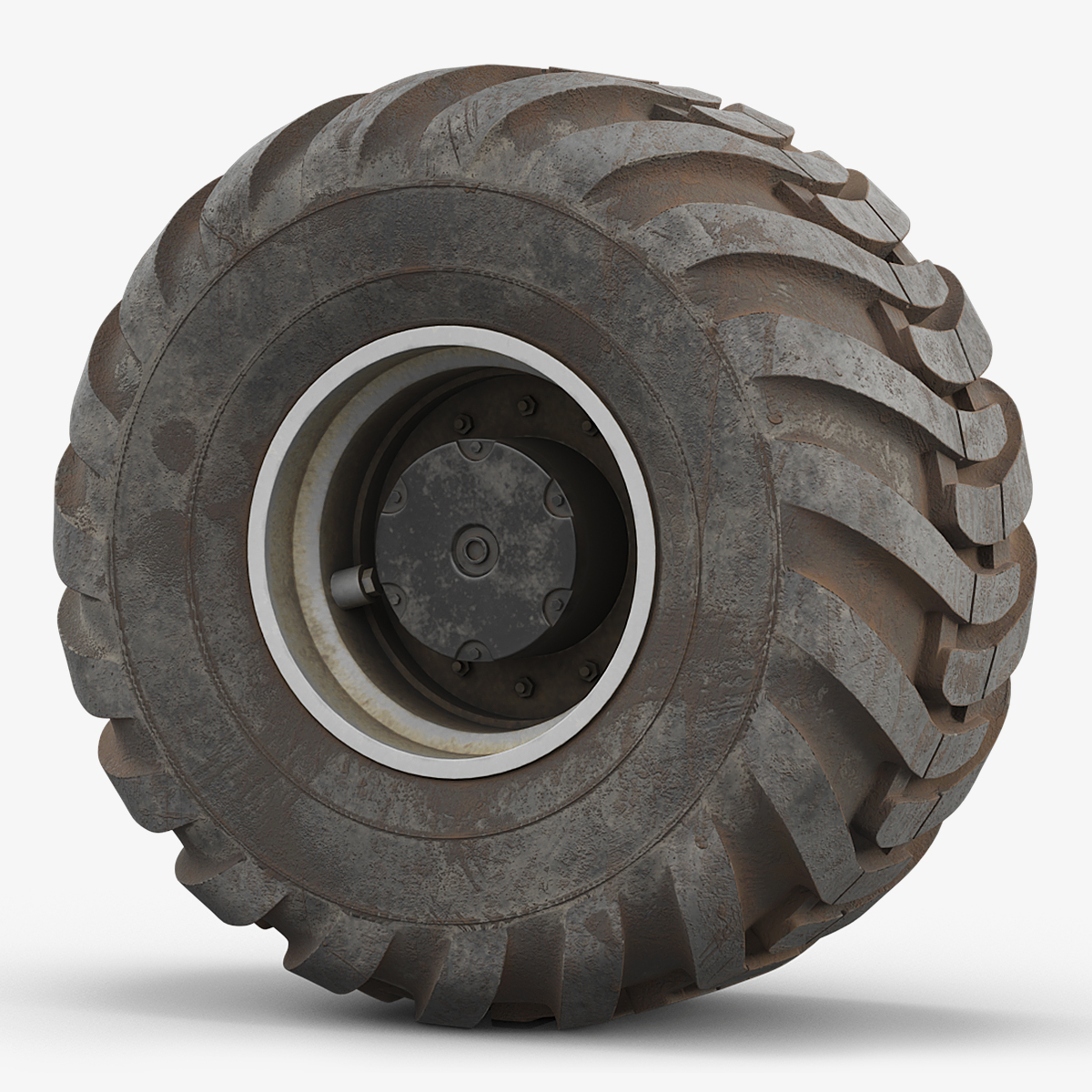 Off Road Trailer Tire Dirty 3D model preview
