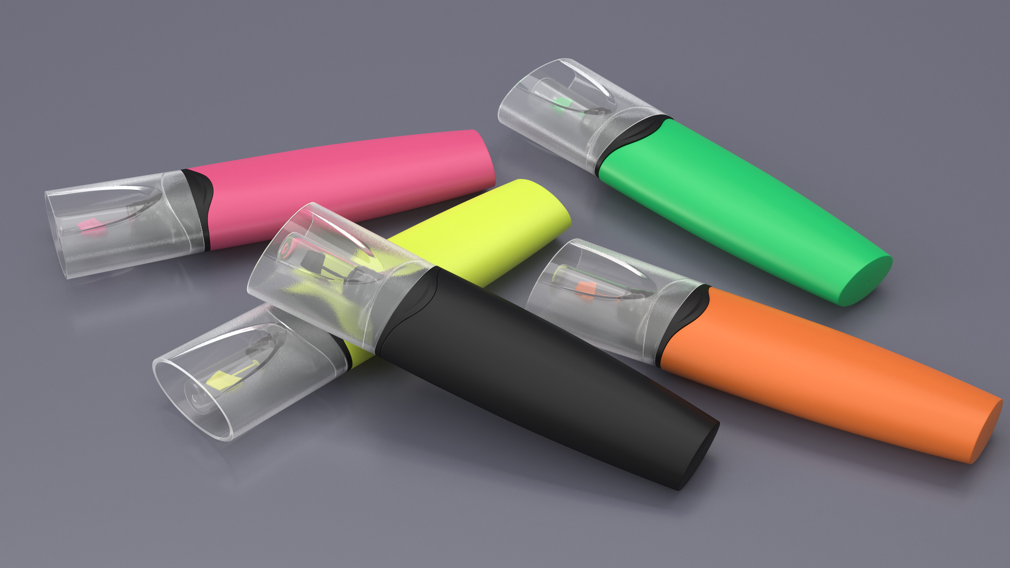 3D 5 Highlighter Markers