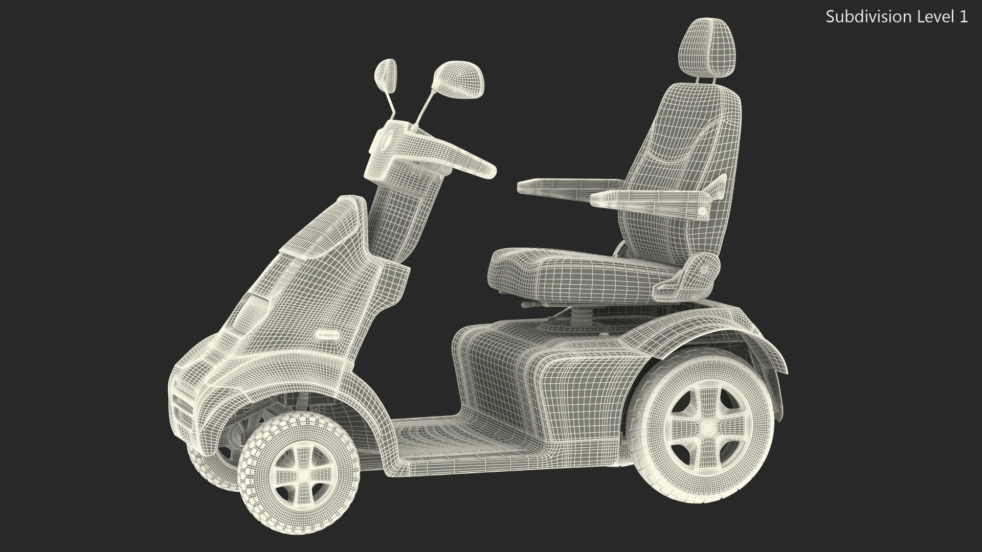 Red Electric Scooter S4 AFIKIM Rigged 3D