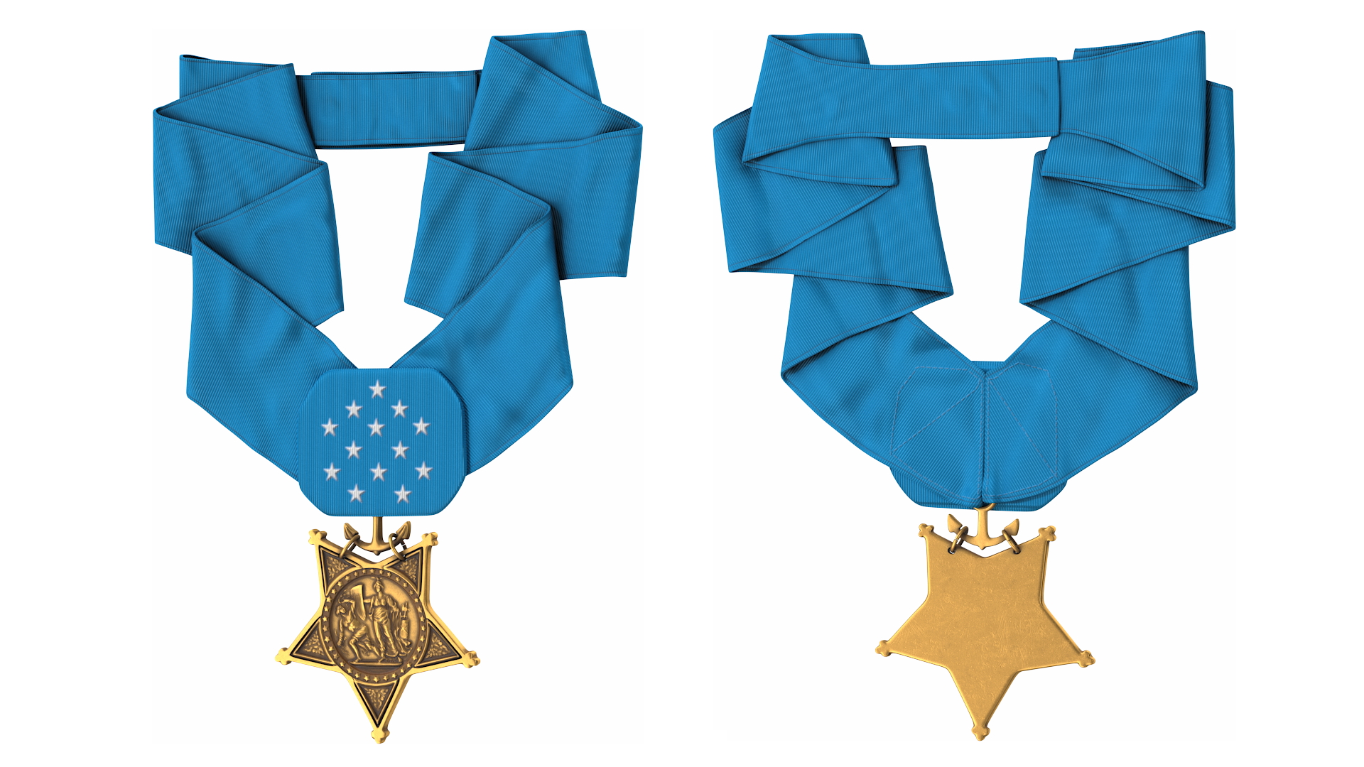 3D US Navy Medal of Honor Lying model