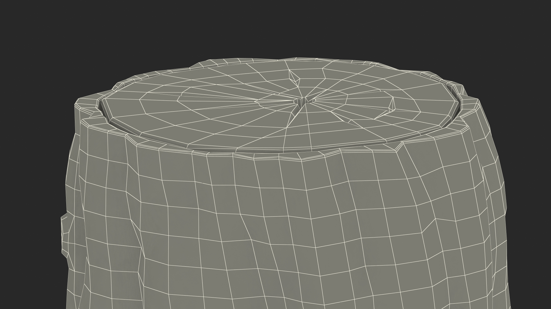 Low Cartoon Stump 3D
