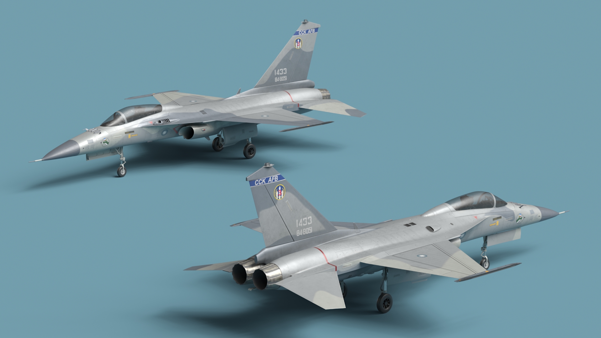 3D Unarmed Fighter Jet AIDC F-CK-1 Rigged model
