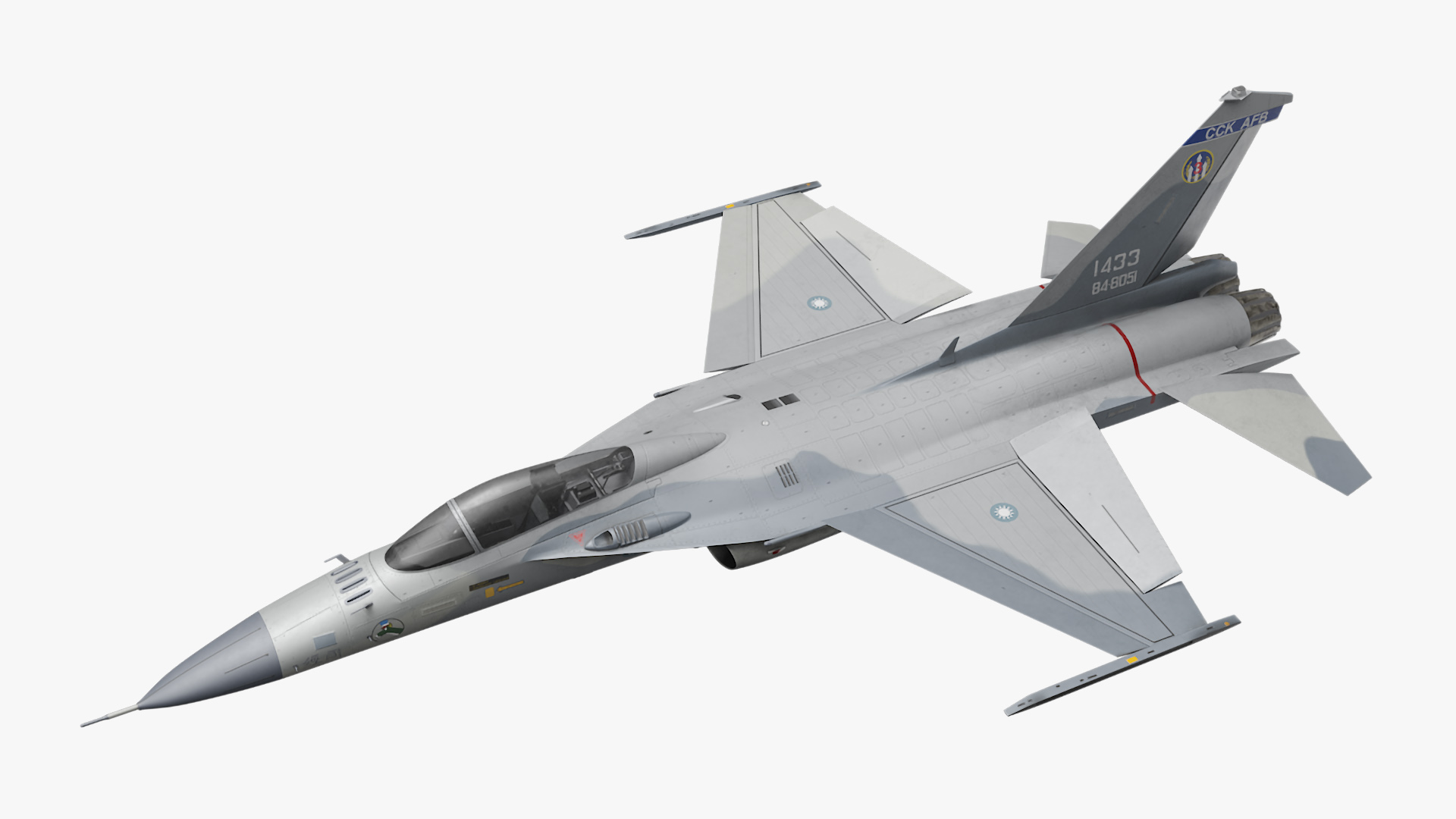 3D Unarmed Fighter Jet AIDC F-CK-1 Rigged model