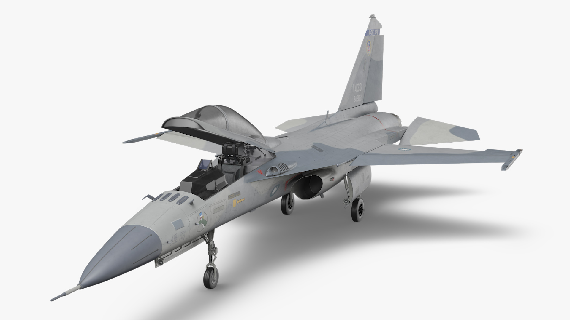 3D Unarmed Fighter Jet AIDC F-CK-1 Rigged model