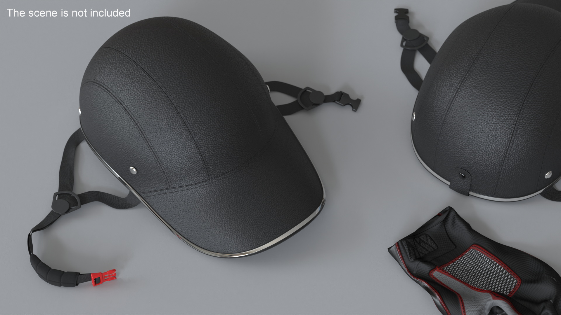 3D model Bike Helmet Black Leather