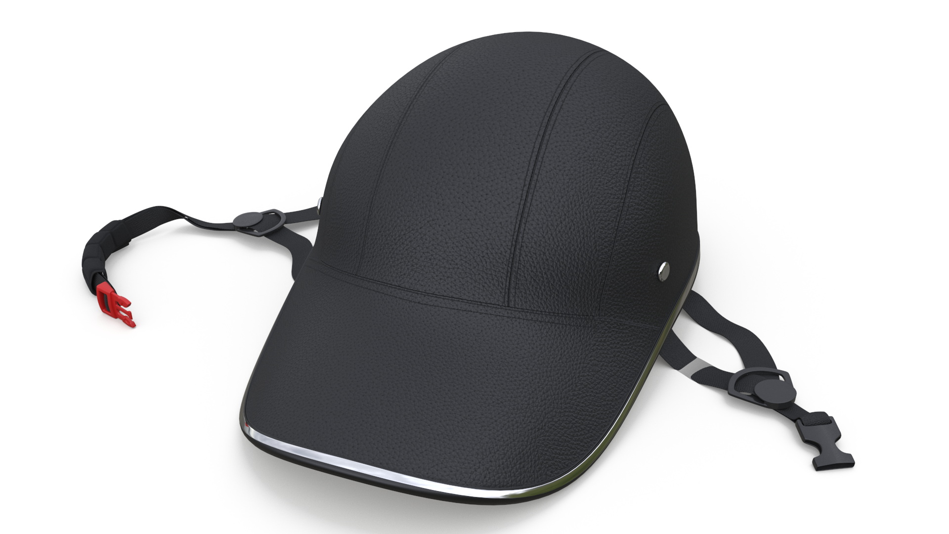 3D model Bike Helmet Black Leather