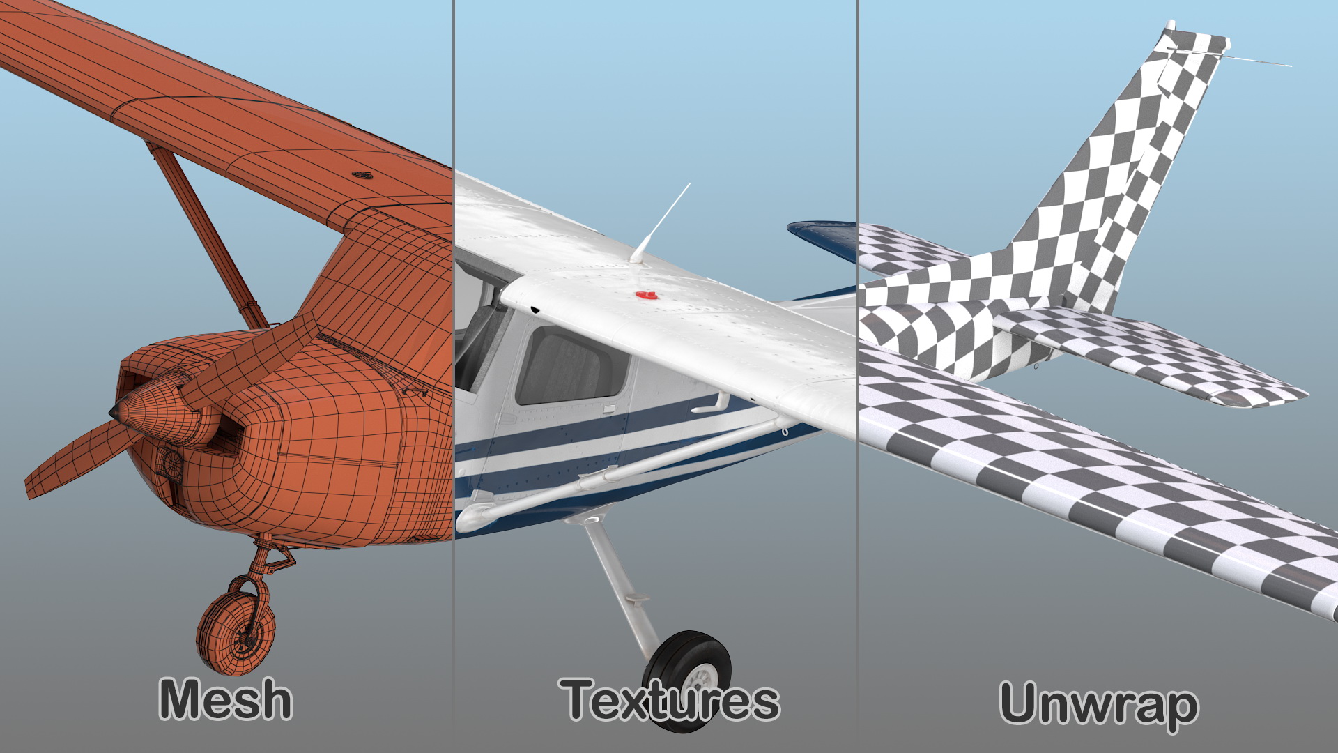 Multipurpose Civil Aircraft Generic Rigged 3D