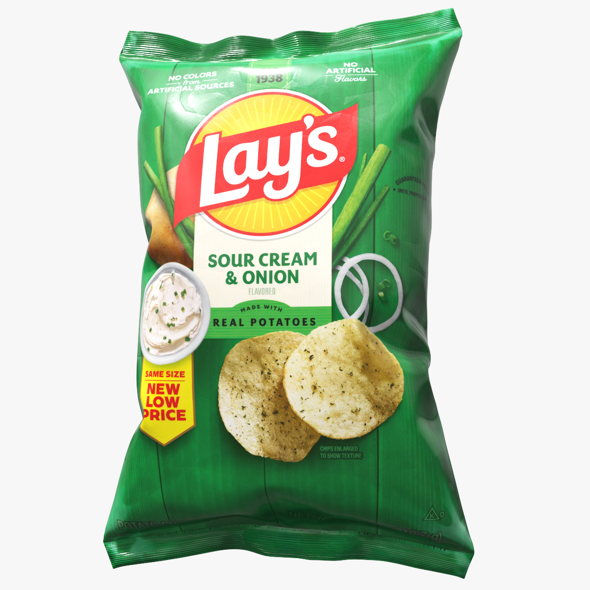 Lays Sour Cream and Onion Potato Chips Bag