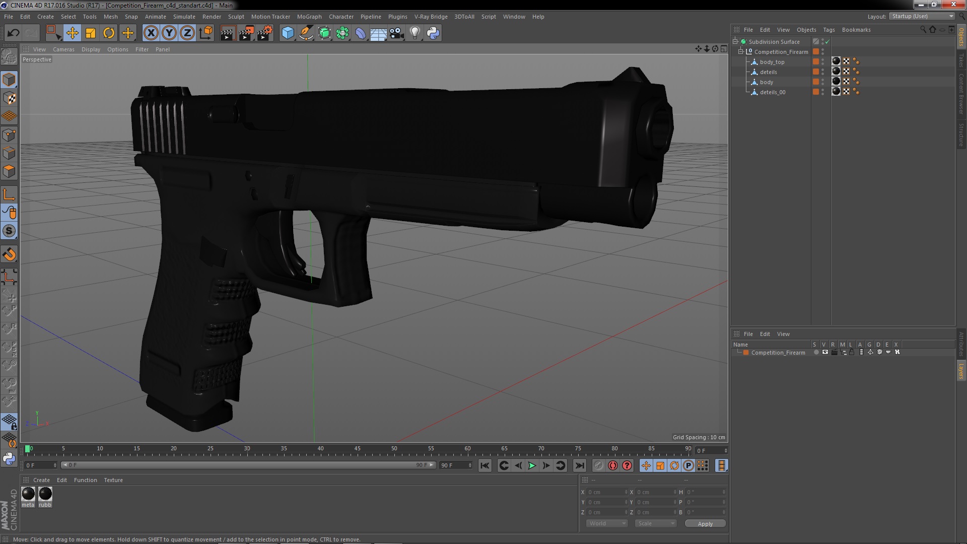 Competition Firearm 3D model