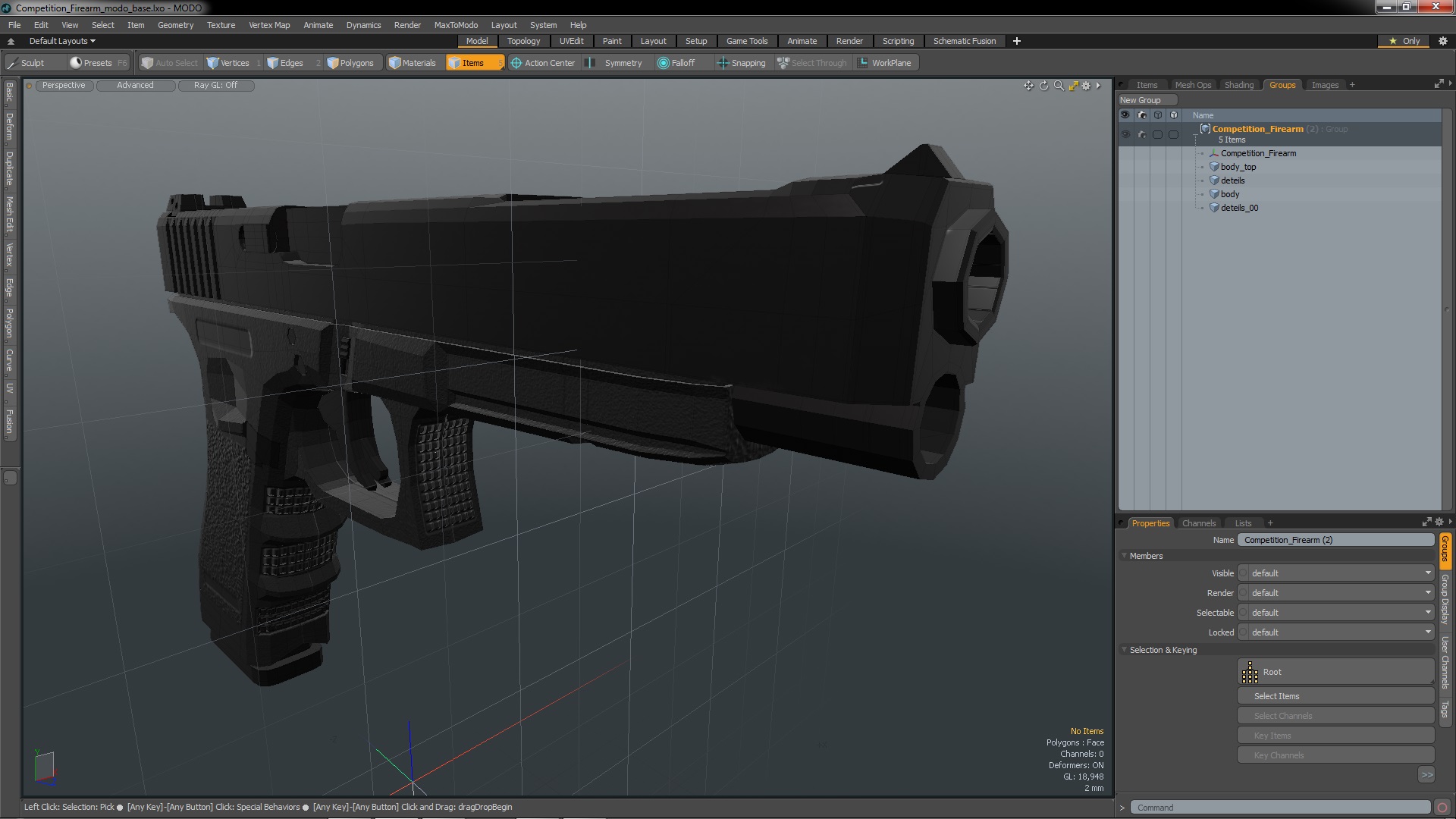 Competition Firearm 3D model