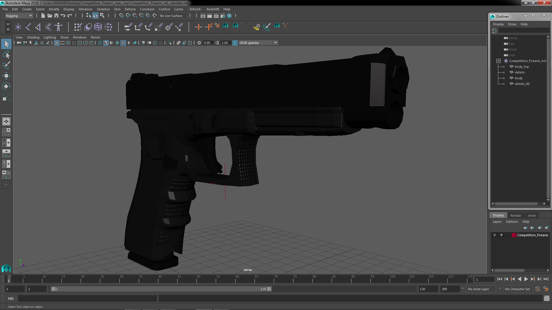 Competition Firearm 3D model