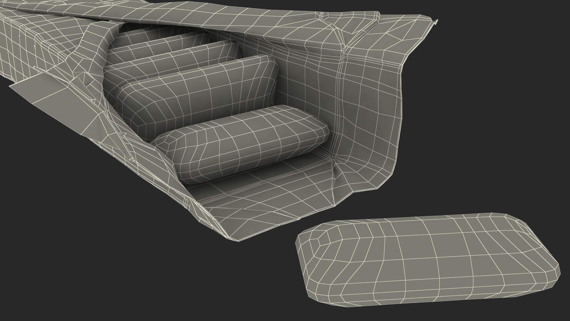 Chewing Gum Package Open with Pads 3D model