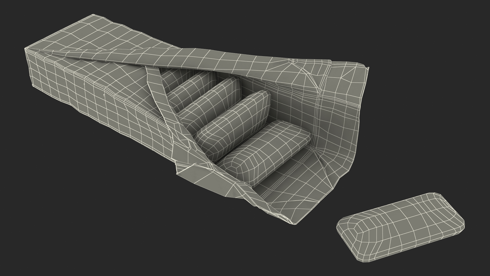 Chewing Gum Package Open with Pads 3D model