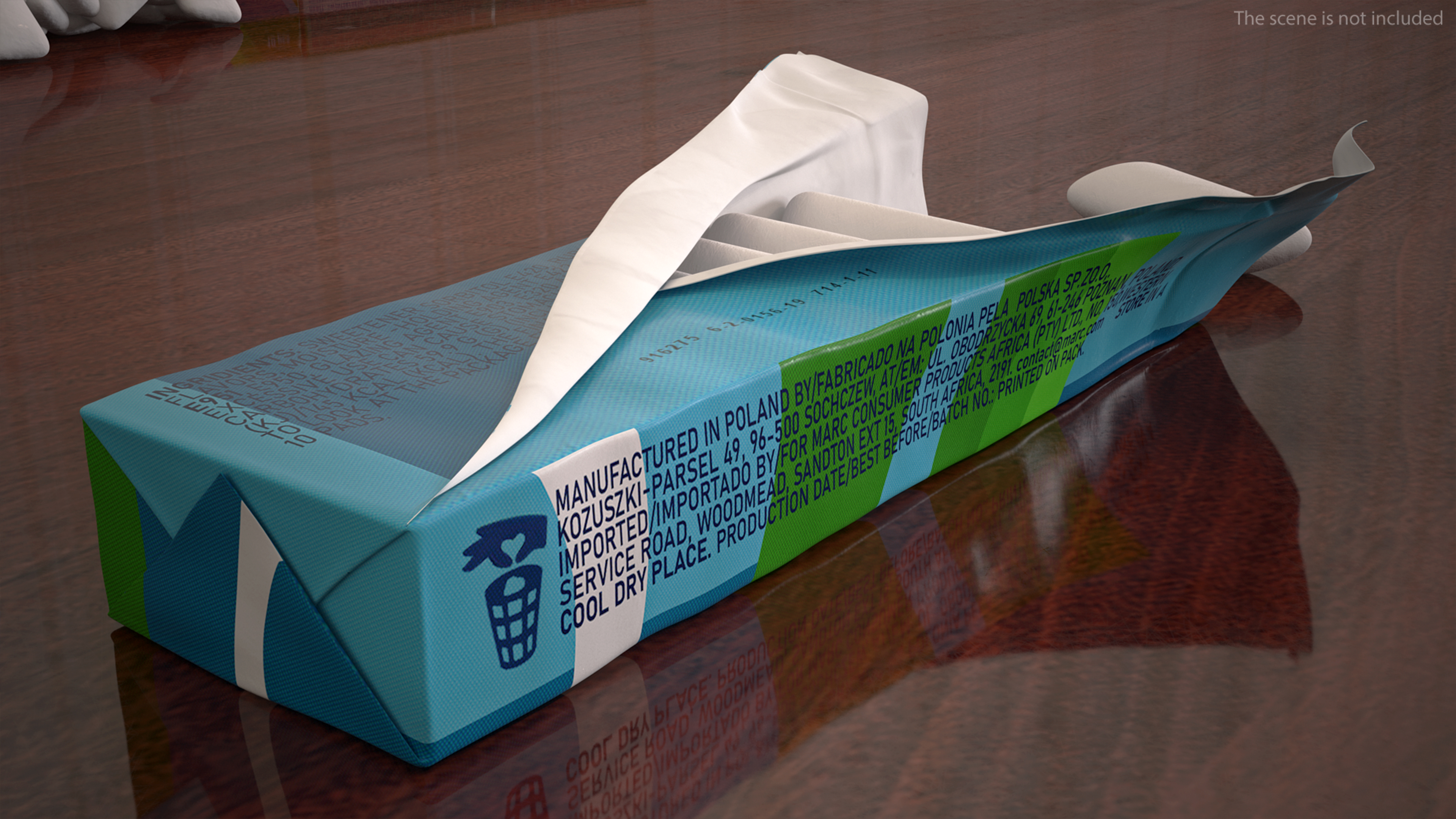 Chewing Gum Package Open with Pads 3D model