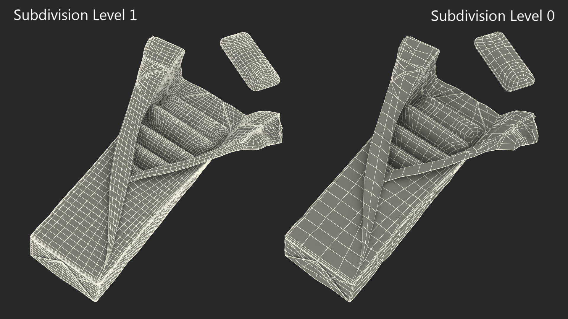 Chewing Gum Package Open with Pads 3D model