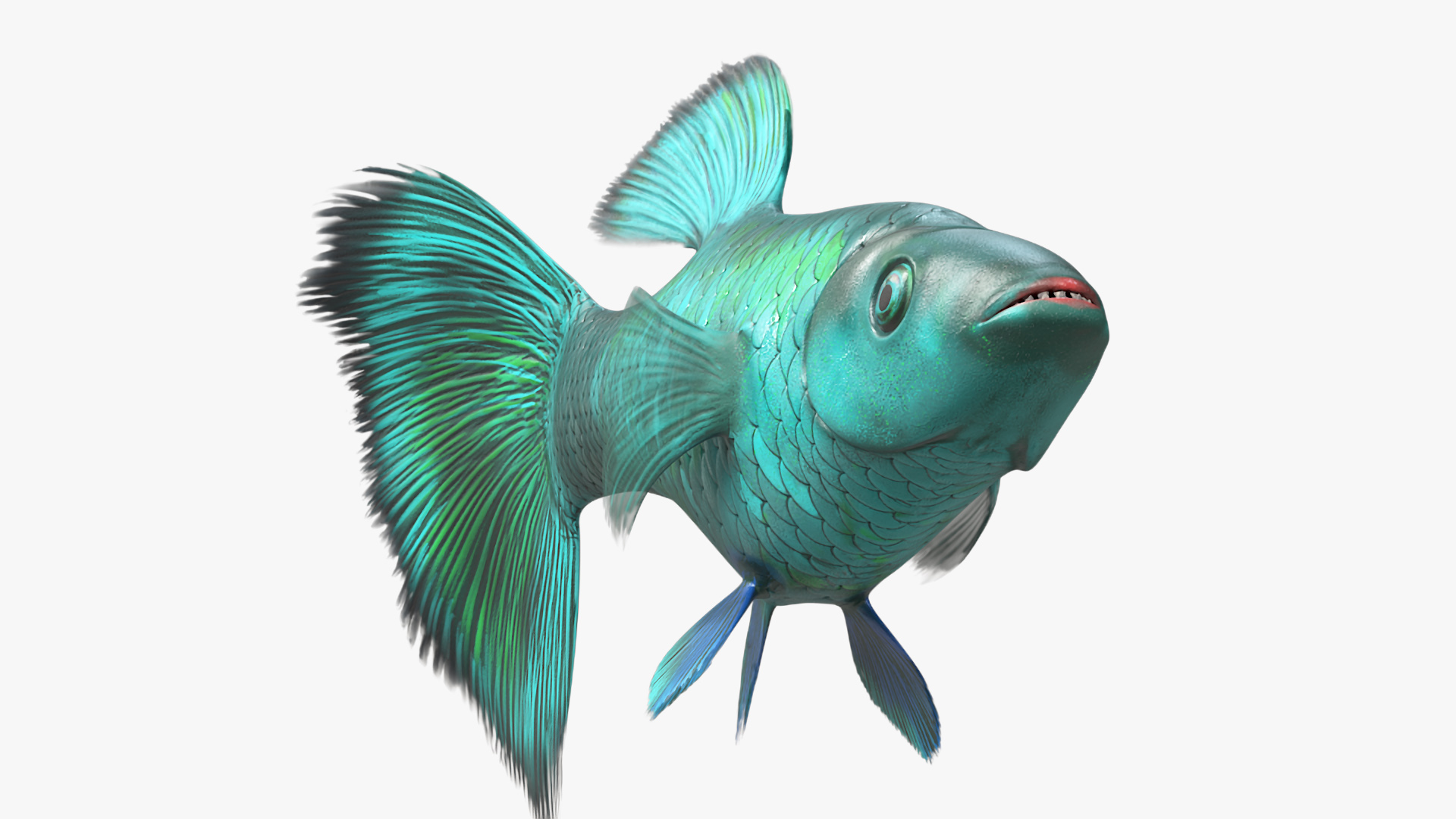 Guppy Fish Malachite Rigged 3D
