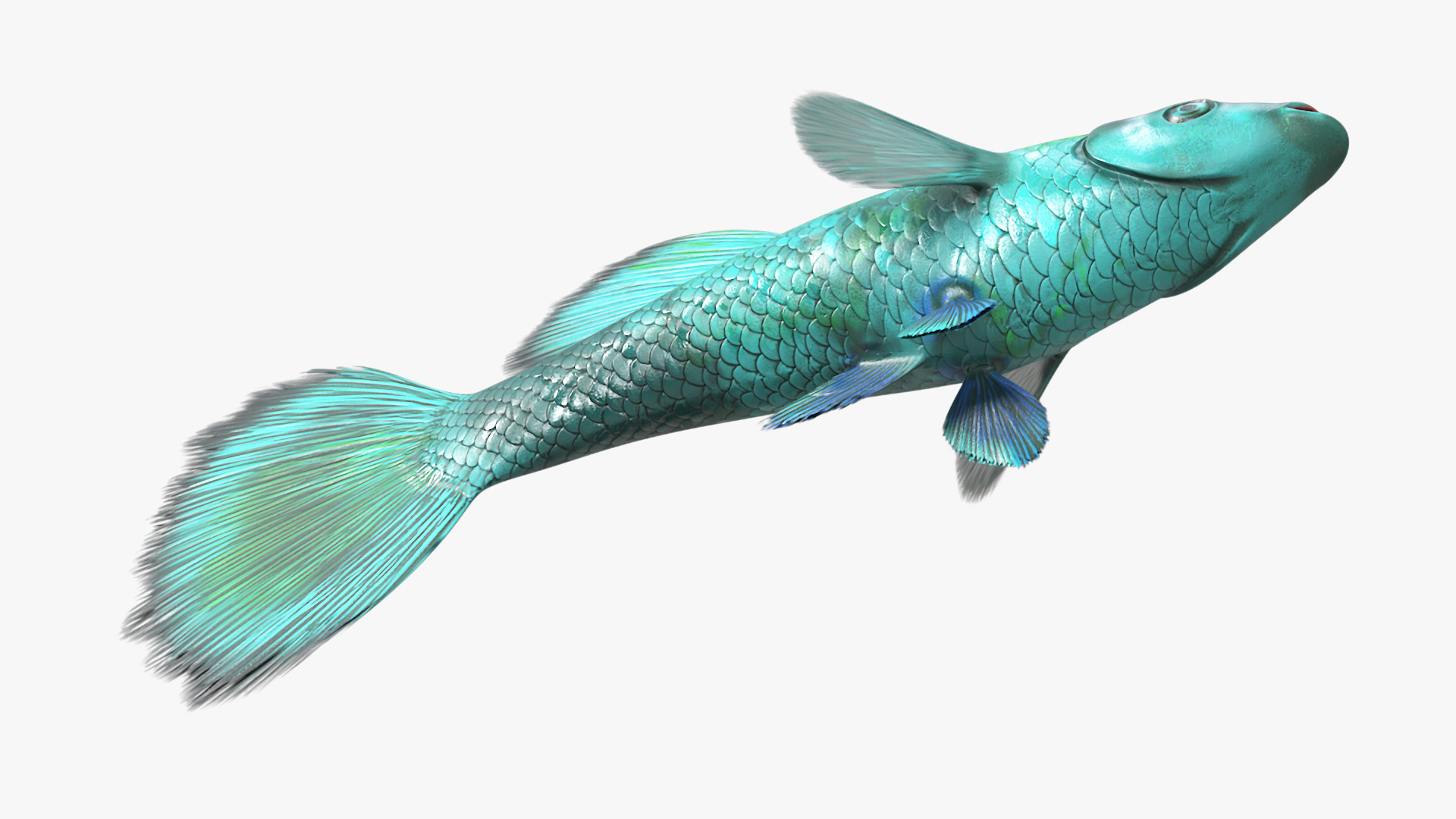 Guppy Fish Malachite Rigged 3D