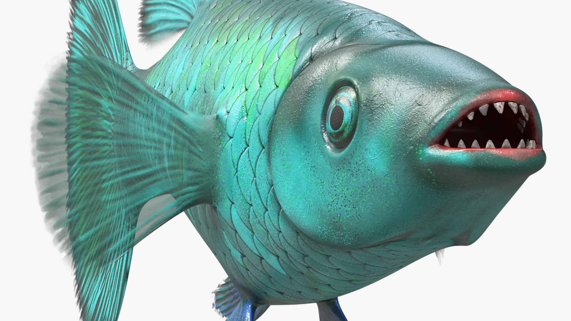 Guppy Fish Malachite Rigged 3D