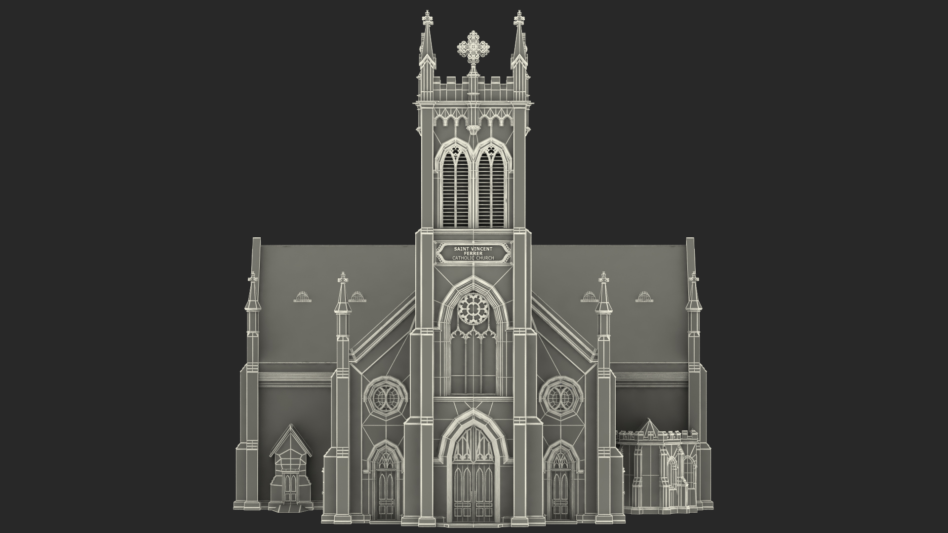 3D model Vincent Ferrer Catholic Church