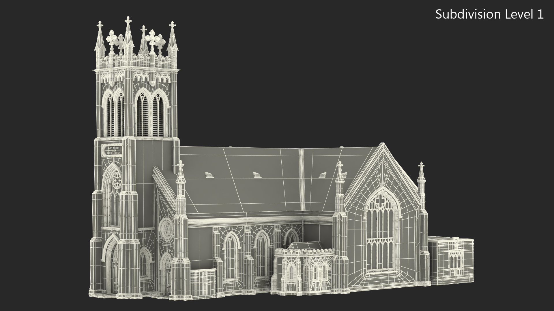 3D model Vincent Ferrer Catholic Church