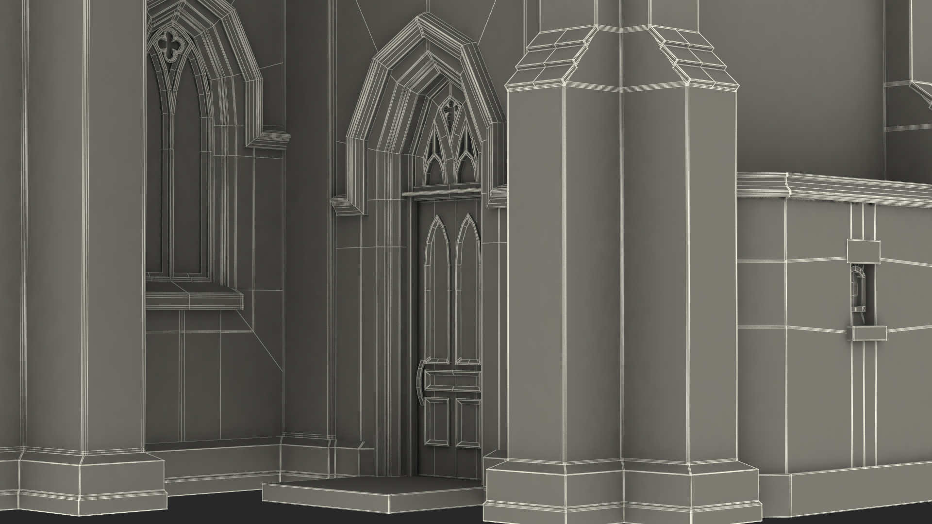 3D model Vincent Ferrer Catholic Church