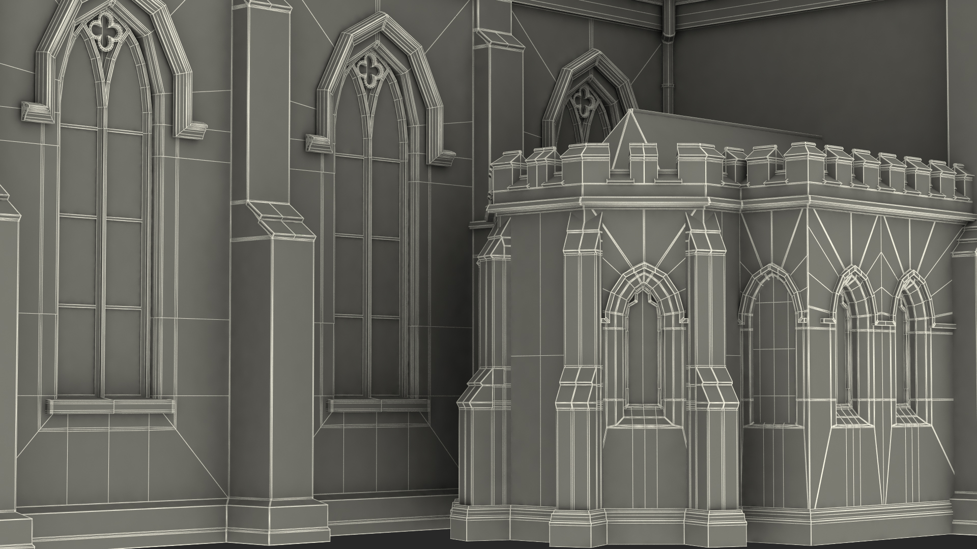 3D model Vincent Ferrer Catholic Church