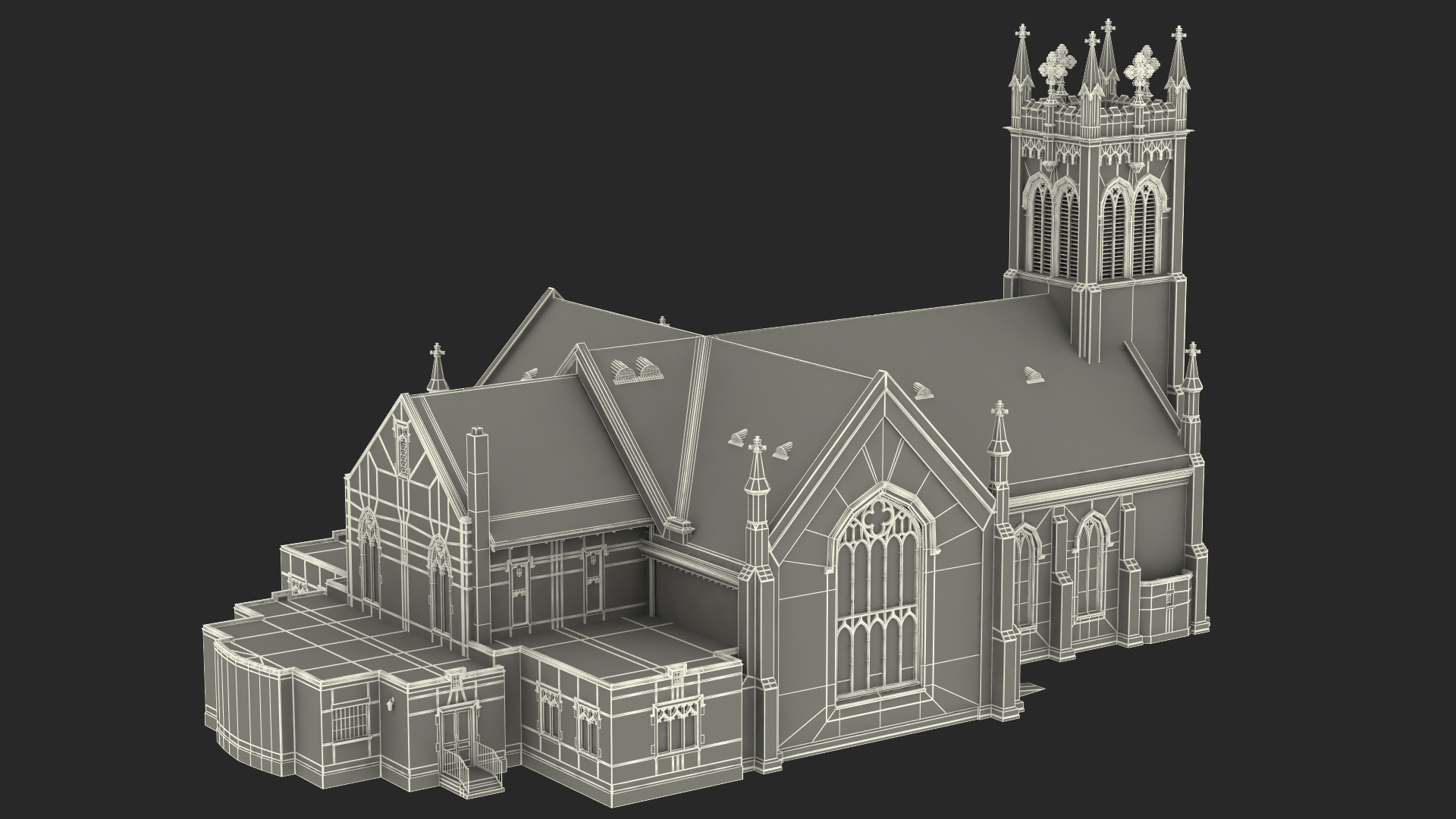 3D model Vincent Ferrer Catholic Church