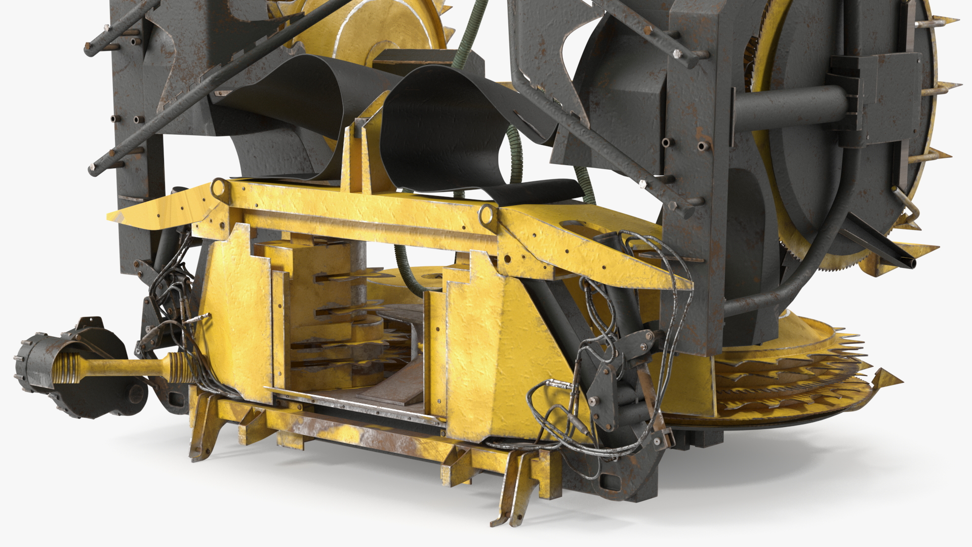New Holland 750BFI Forage Harvester Heads Folded Old 3D