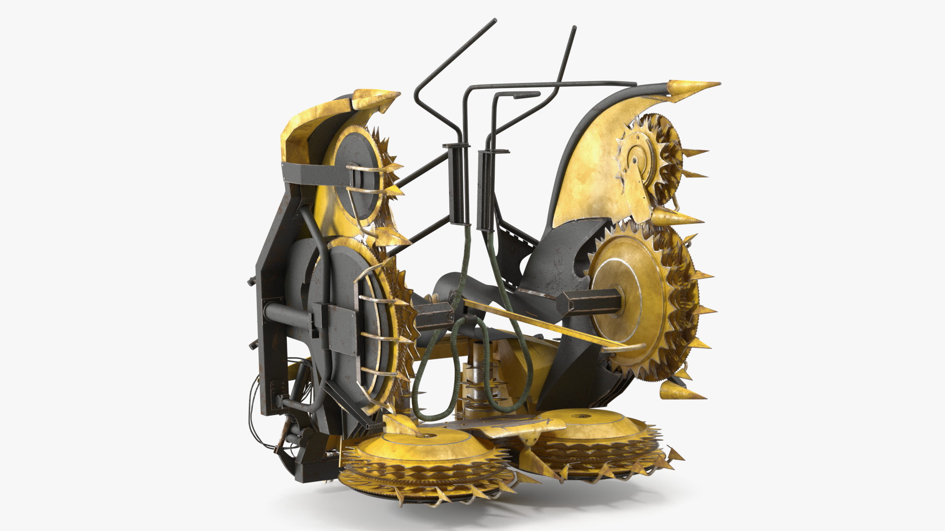 New Holland 750BFI Forage Harvester Heads Folded Old 3D