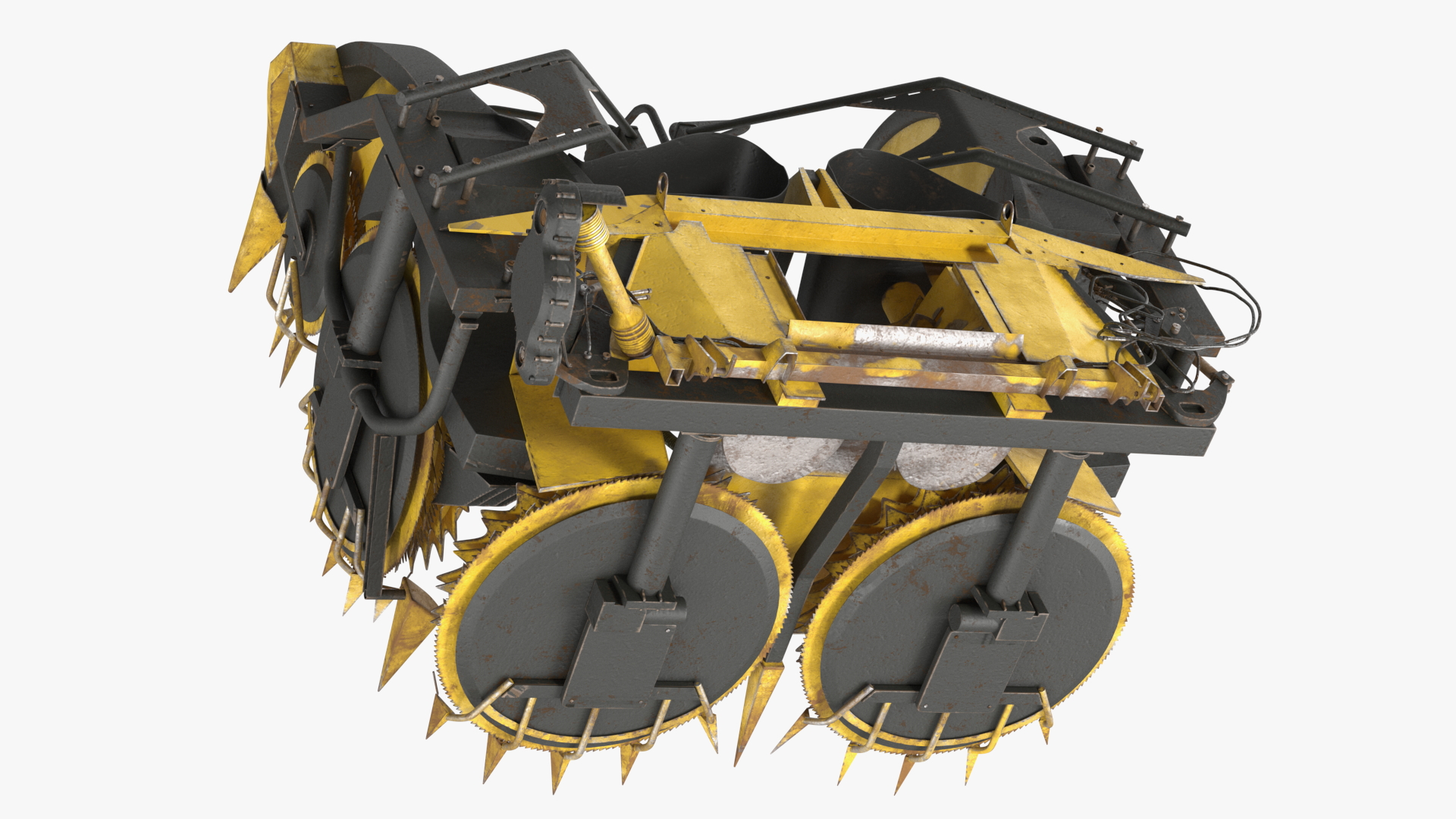 New Holland 750BFI Forage Harvester Heads Folded Old 3D