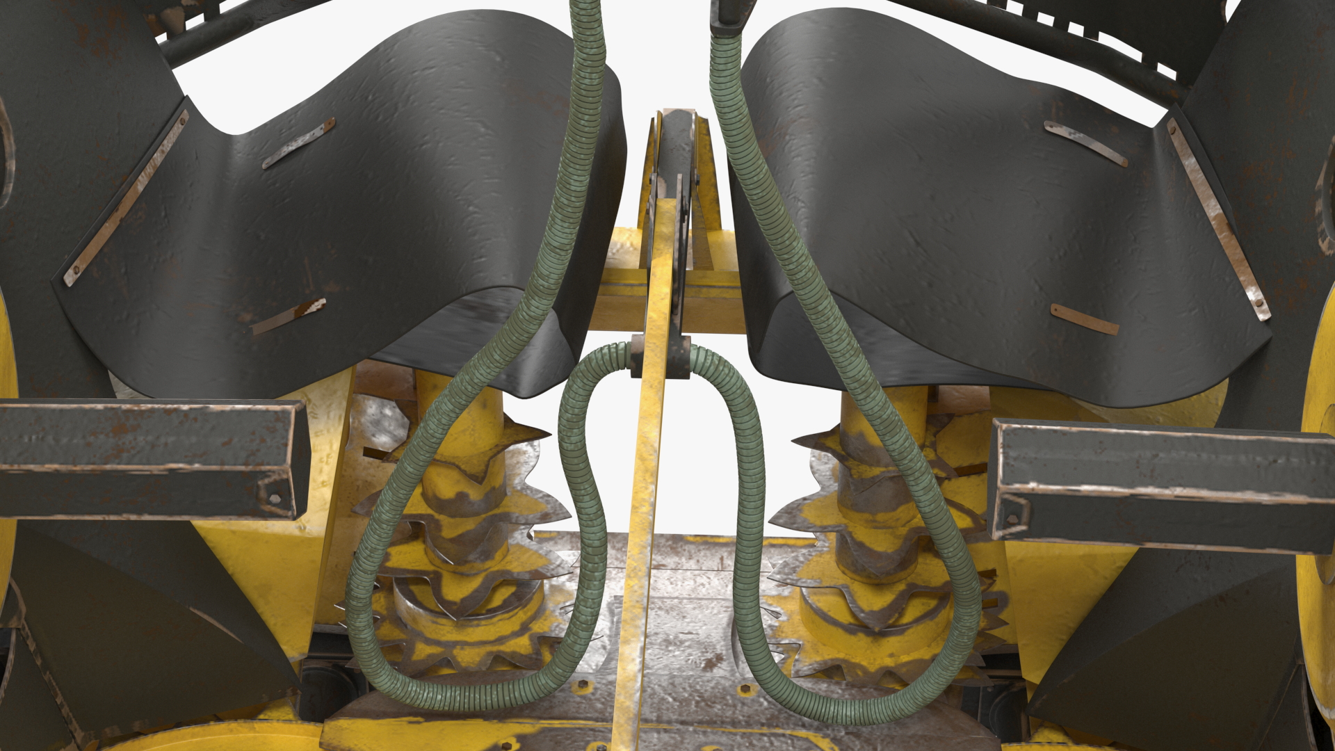 New Holland 750BFI Forage Harvester Heads Folded Old 3D