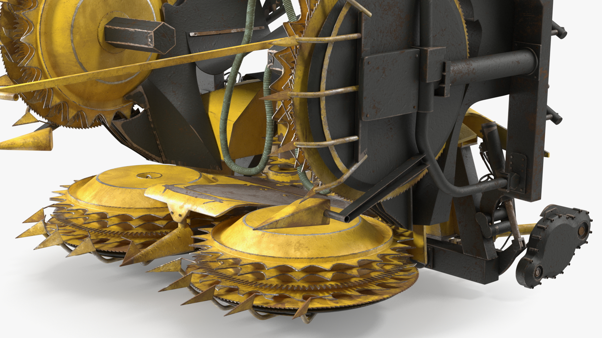 New Holland 750BFI Forage Harvester Heads Folded Old 3D