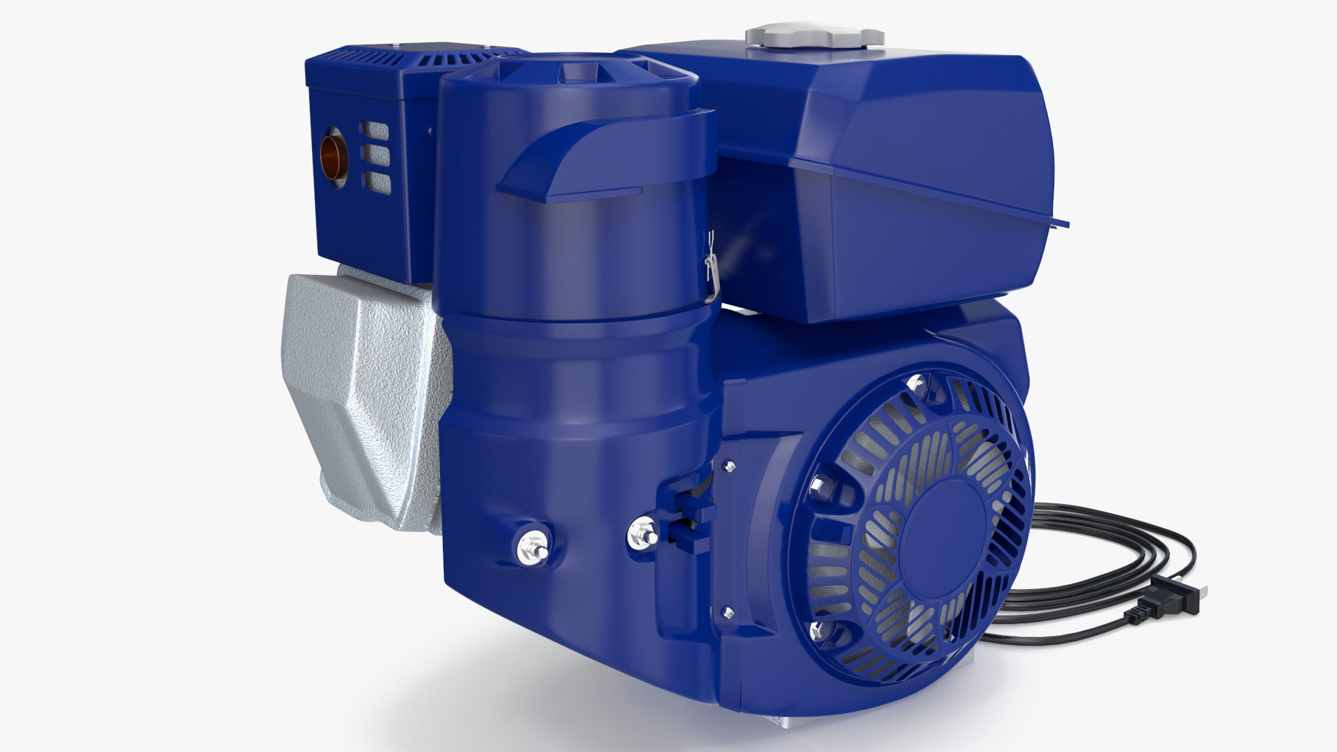 3D Horizontal Electric Start Gasoline Engine Blue