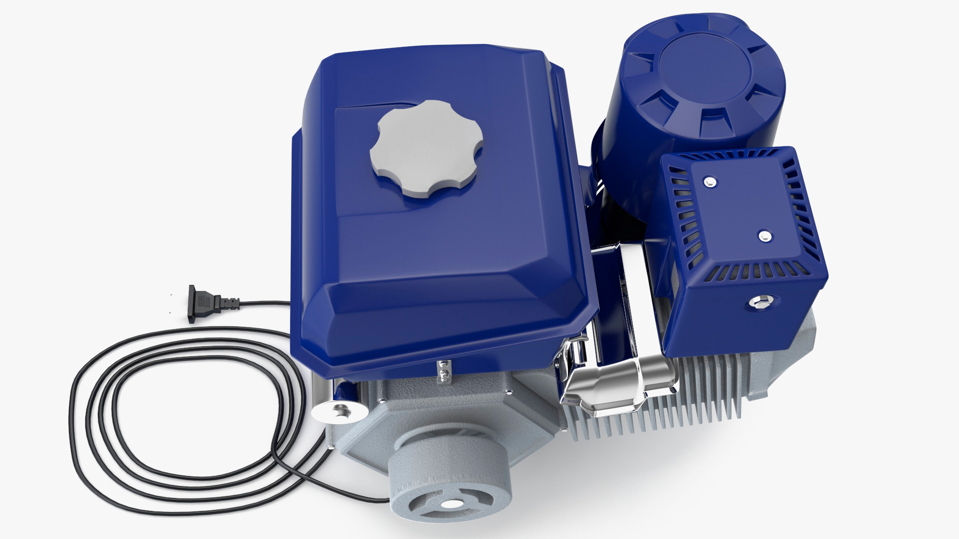 3D Horizontal Electric Start Gasoline Engine Blue