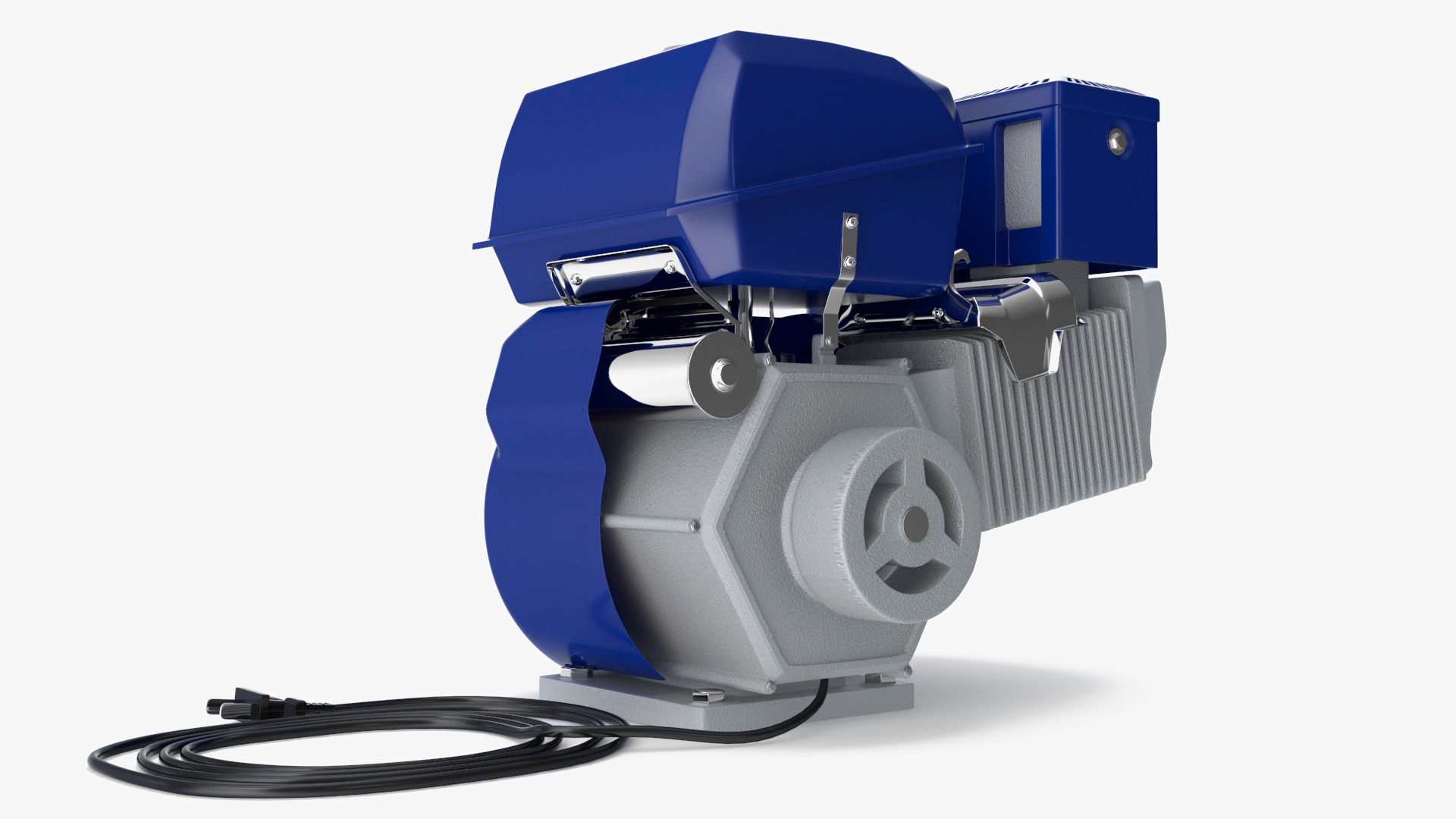 3D Horizontal Electric Start Gasoline Engine Blue