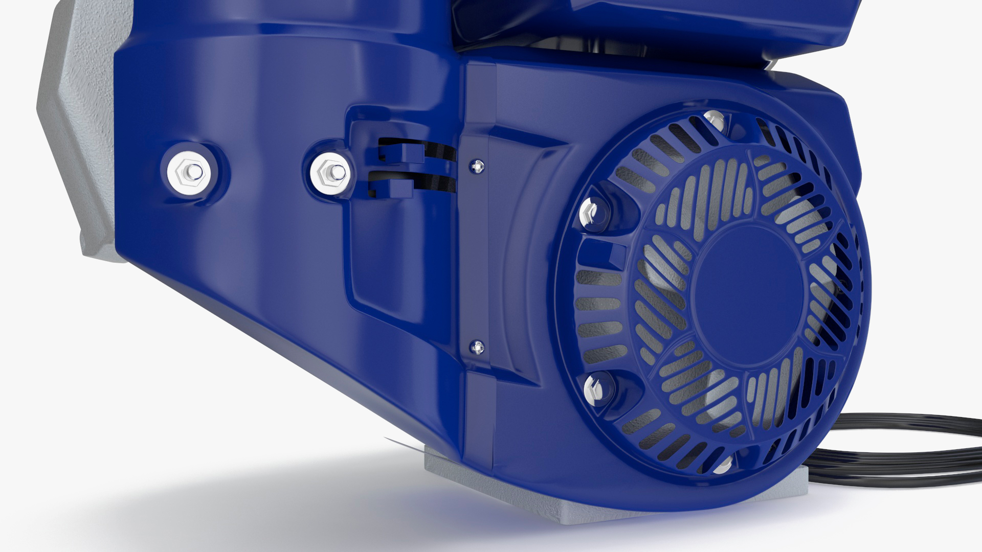 3D Horizontal Electric Start Gasoline Engine Blue