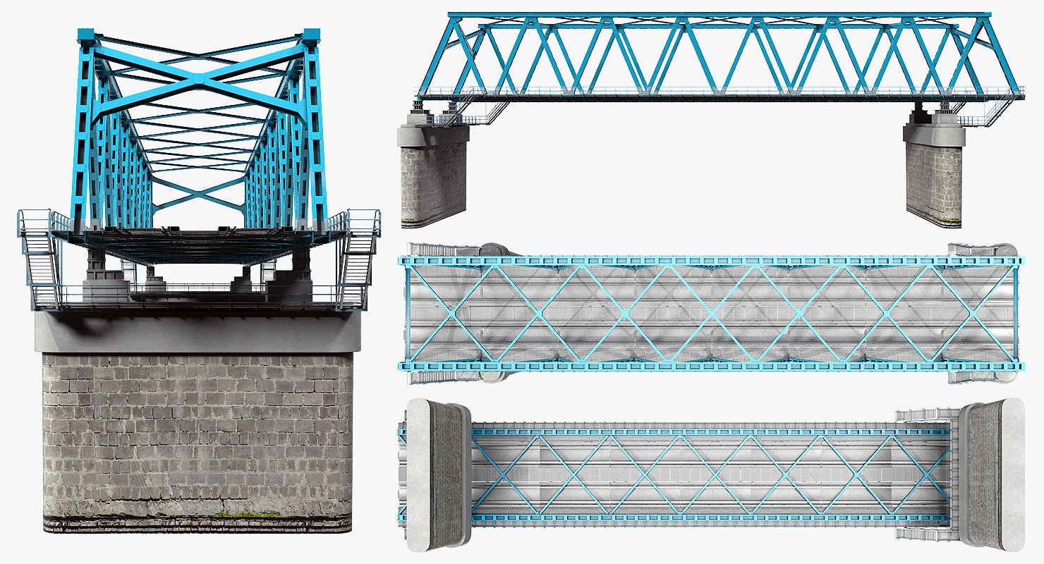 Railway Bridge Section 3D