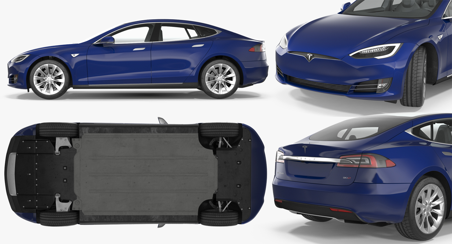 Tesla Model S 90D 2017 3D