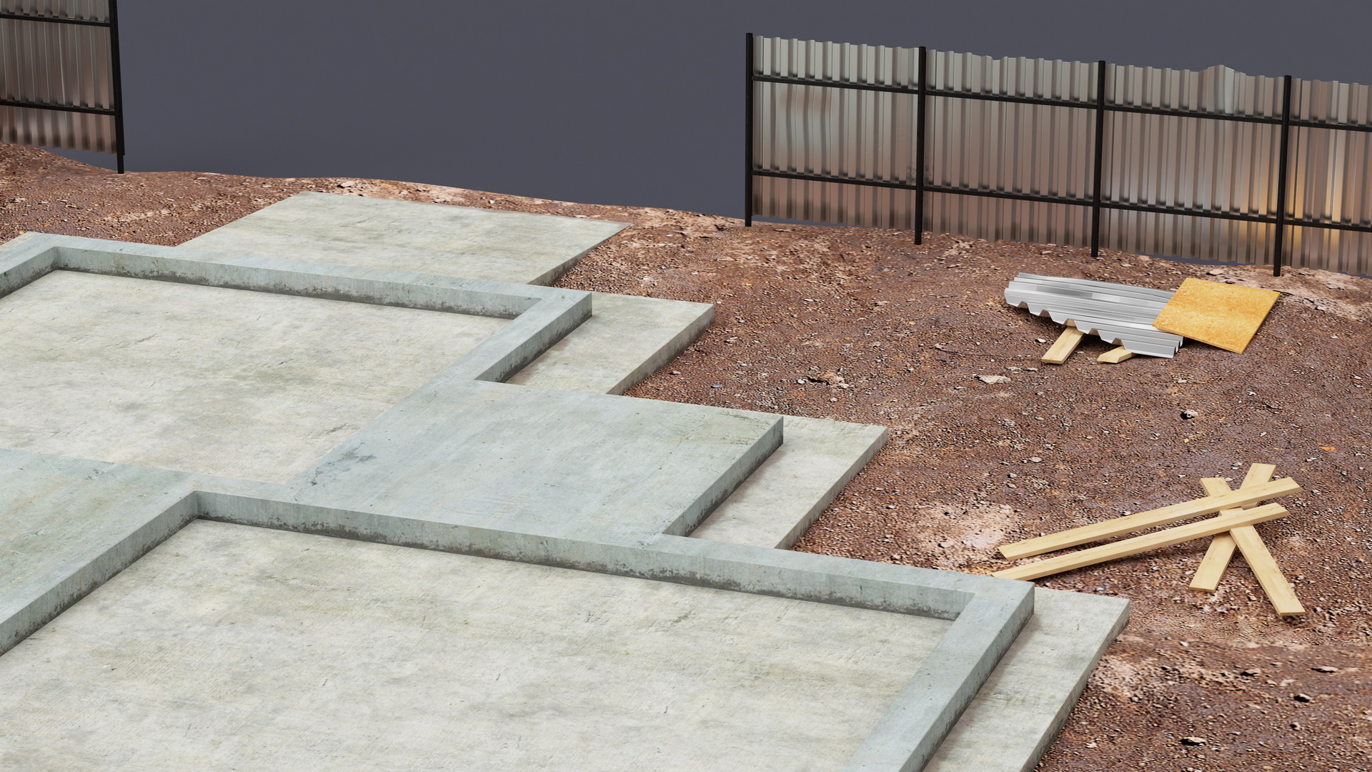 3D Urban Construction Site model