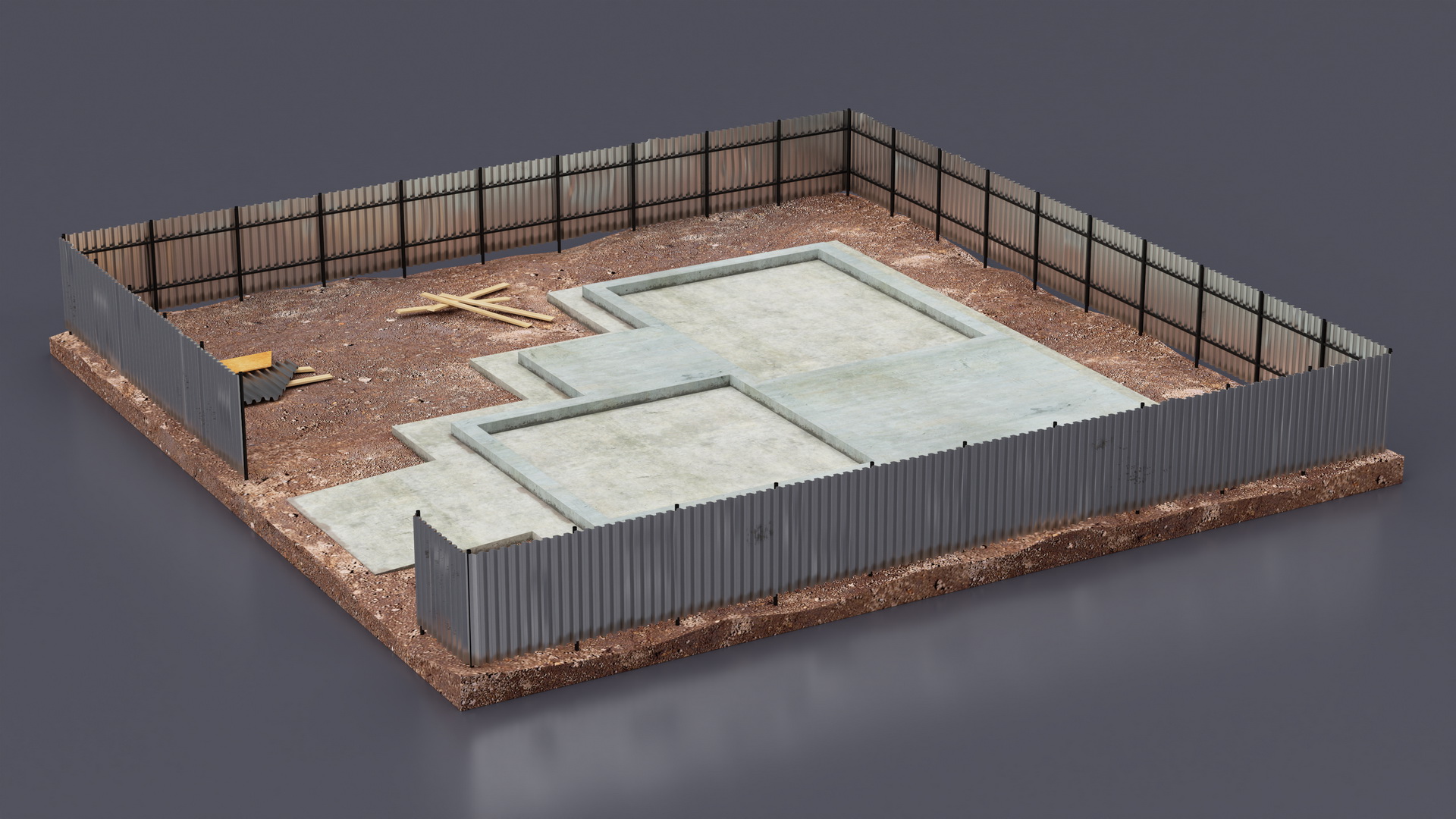 3D Urban Construction Site model