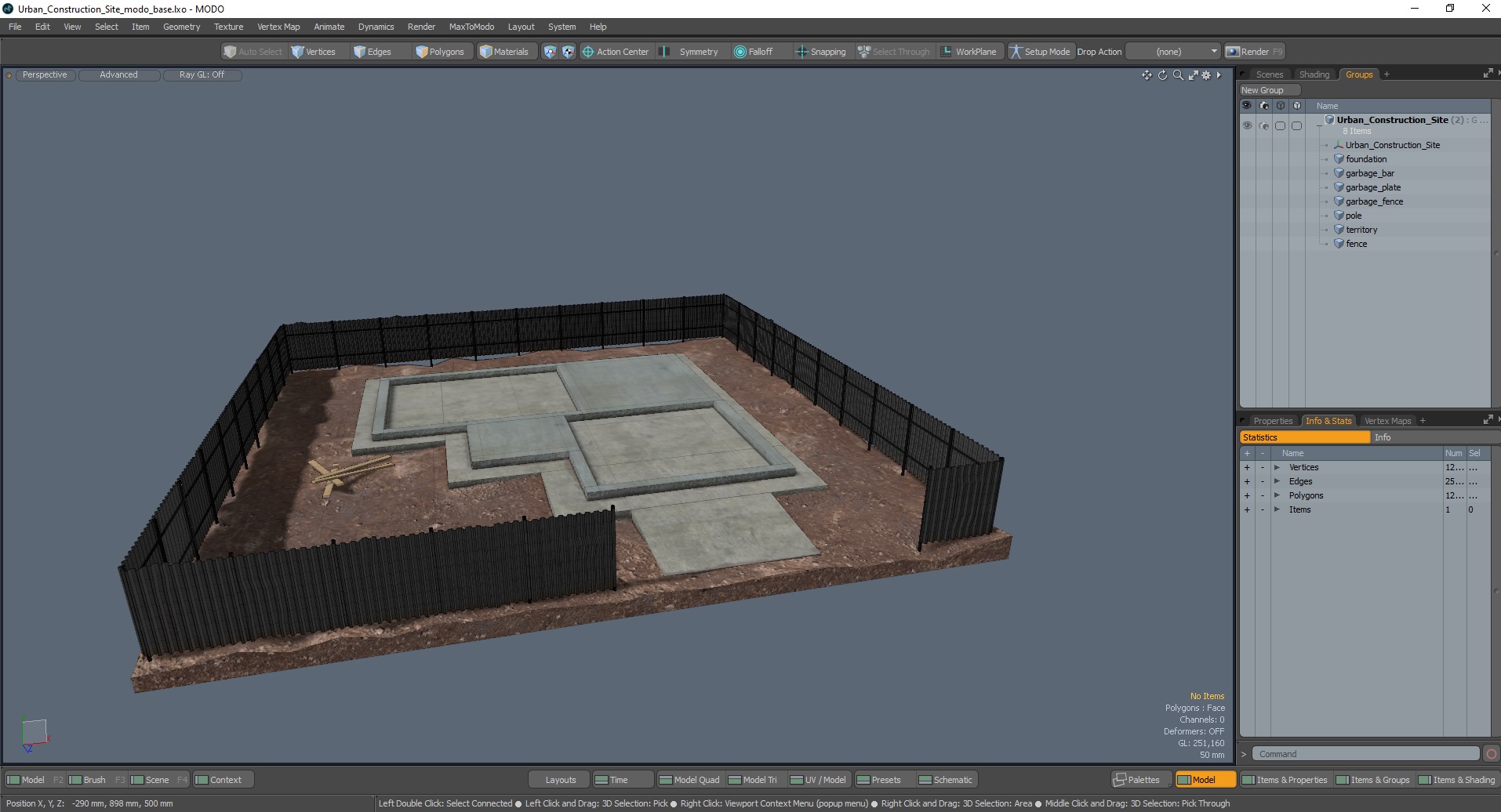 3D Urban Construction Site model