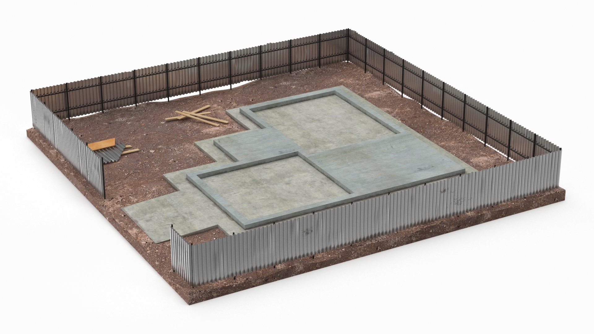 3D Urban Construction Site model