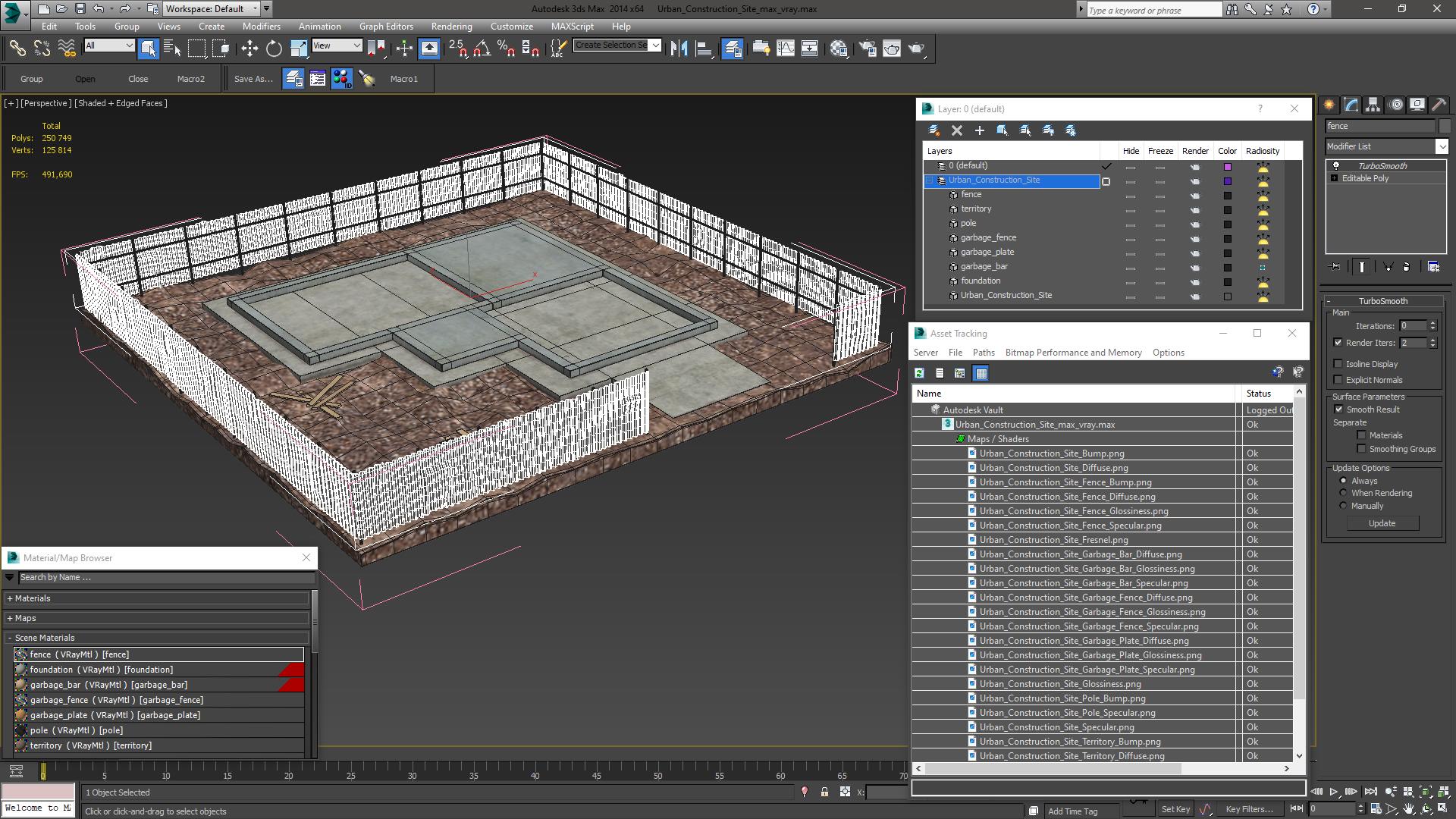 3D Urban Construction Site model