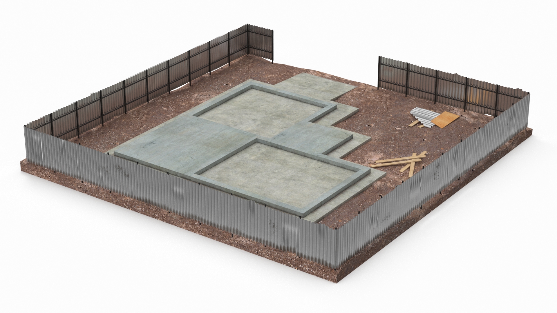 3D Urban Construction Site model