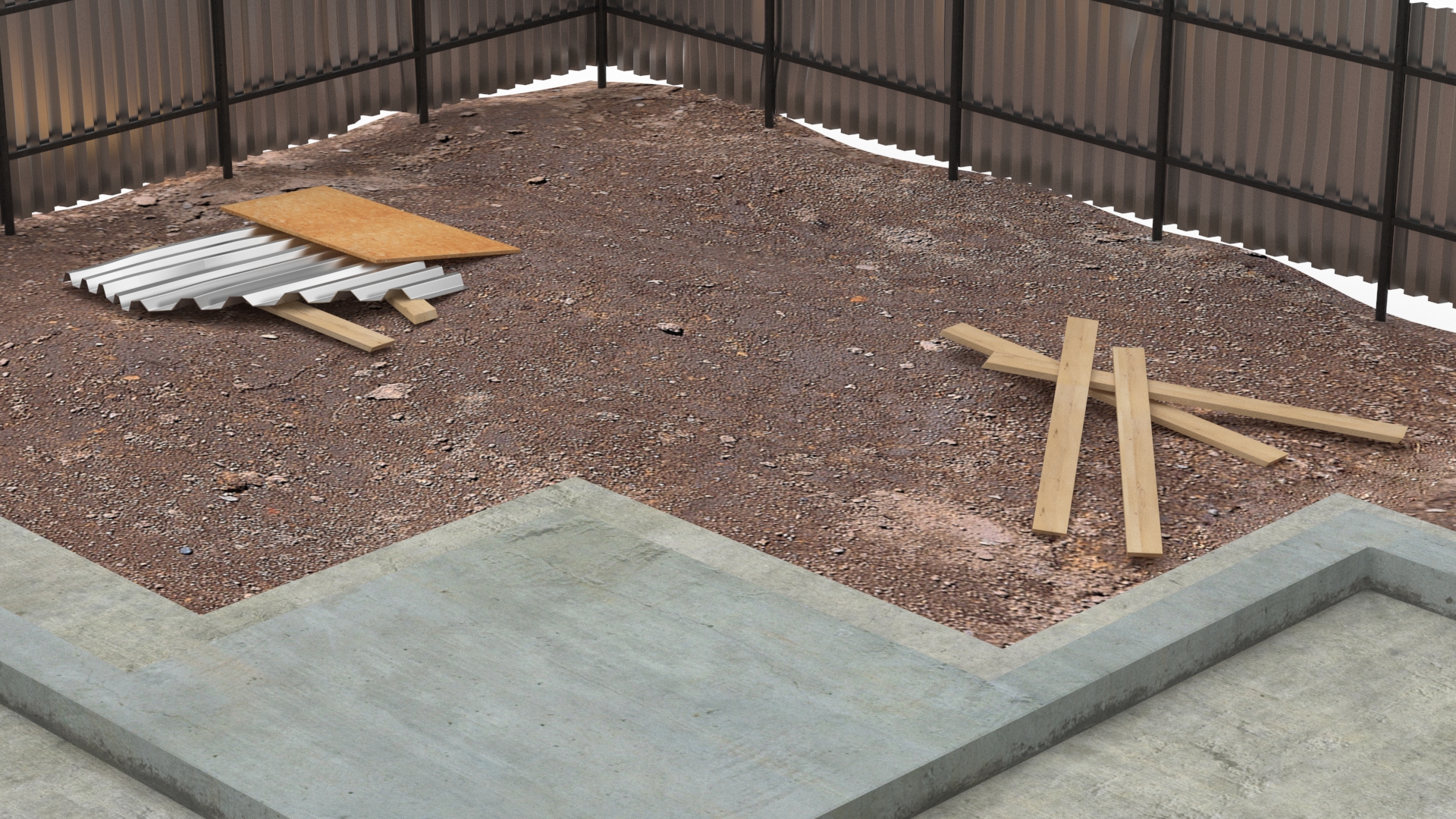 3D Urban Construction Site model