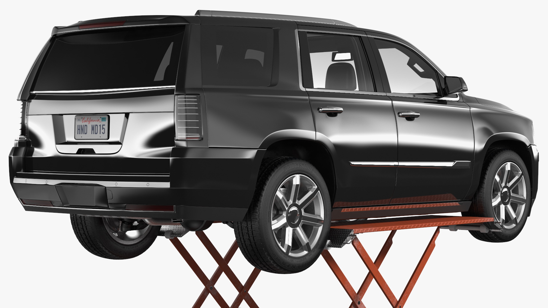 3D Automotive Scissor Lift and Generic SUV 2 Rigged model