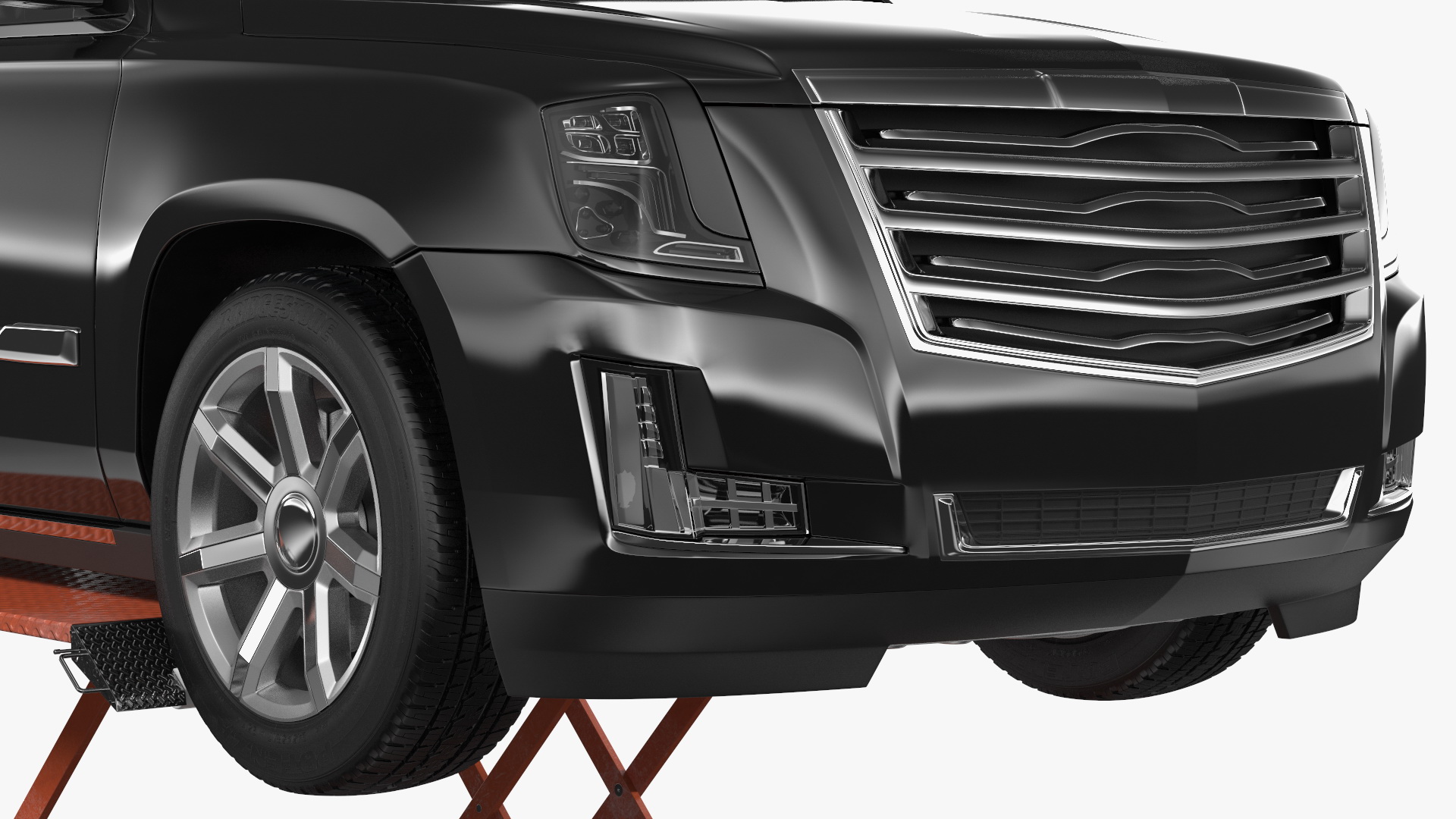 3D Automotive Scissor Lift and Generic SUV 2 Rigged model