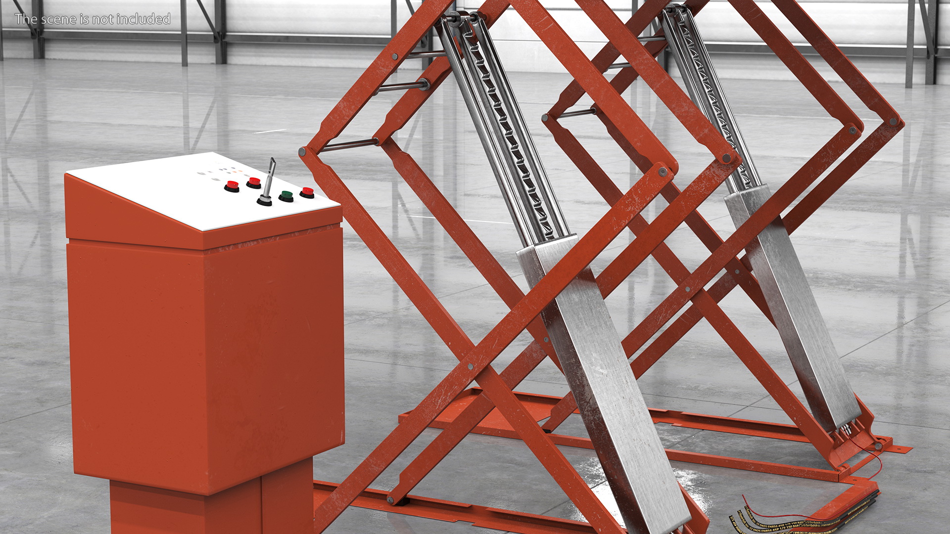 3D Automotive Scissor Lift and Generic SUV 2 Rigged model