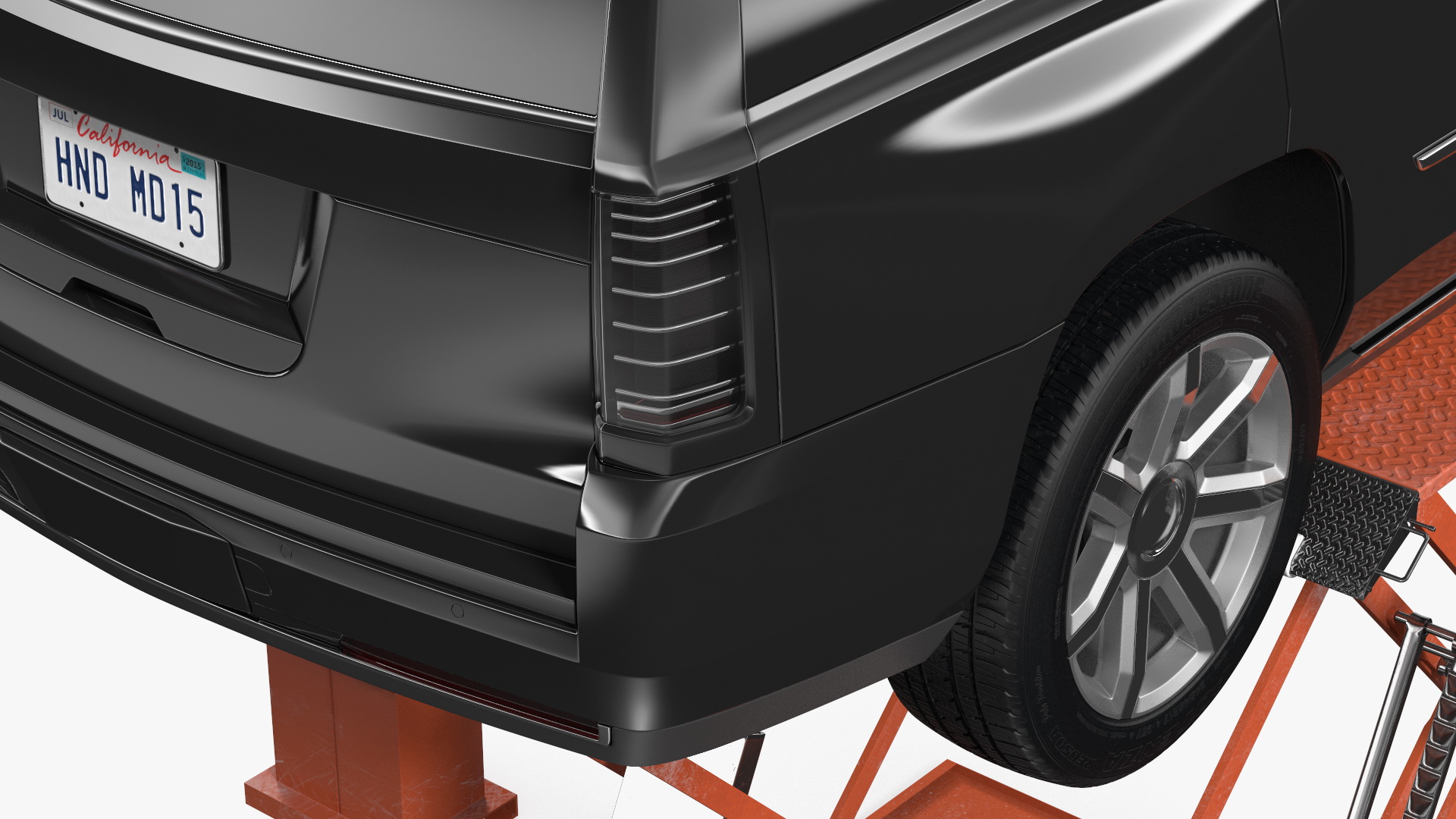 3D Automotive Scissor Lift and Generic SUV 2 Rigged model