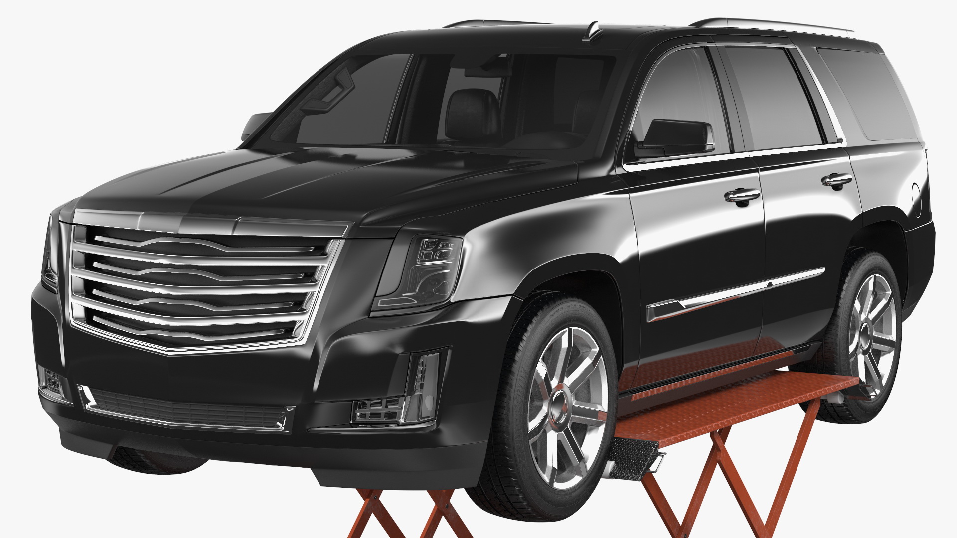 3D Automotive Scissor Lift and Generic SUV 2 Rigged model